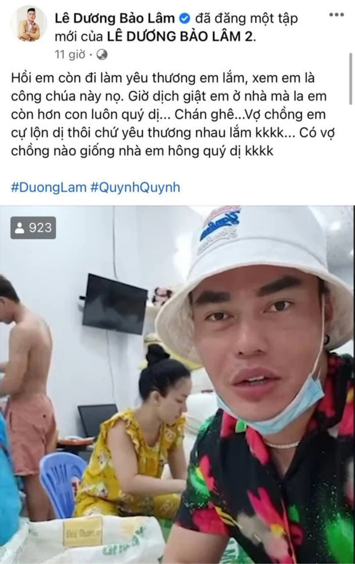 Lê Dương Bảo Lâm 'bật nhau tanh tách' với vợ trên trên sóng livestream Ảnh 1