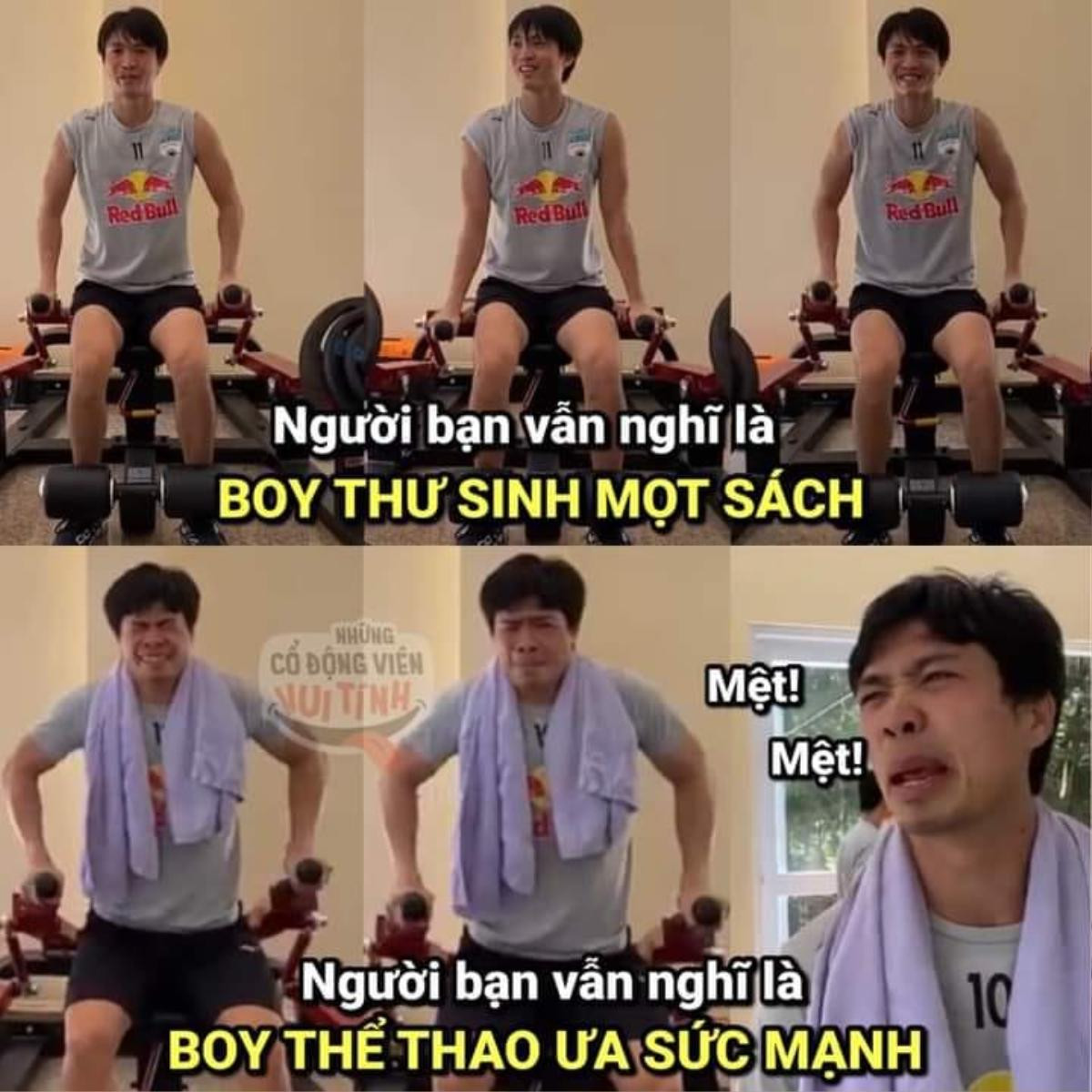 Công Phượng tập gym mà biểu cảm như diễn hài hình thể, khiến huấn luyện viên chỉ biết lắc đầu Ảnh 3