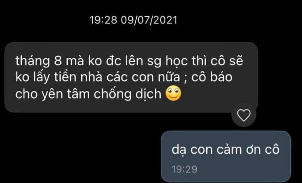 Chật vật giữa mùa dịch, sinh viên bất ngờ nhận được tin nhắn đầy xúc động từ chủ nhà Ảnh 5