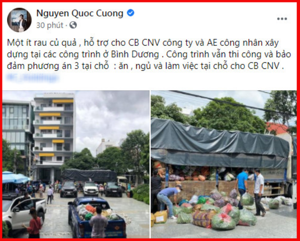 Cường Đô La hỗ trợ hàng tấn rau củ cho công nhân ở Bình Dương, netizen chỉ chú ý đến chi tiết nhỏ này Ảnh 4