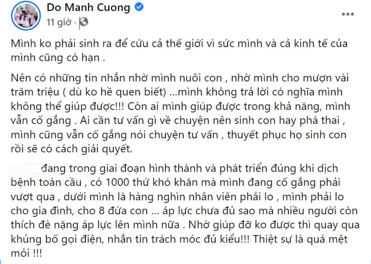 NTK Đỗ Mạnh Cường liên tục bị người lạ nhờ nuôi con hộ, thậm chí hỏi vay đến cả trăm triệu đồng Ảnh 2