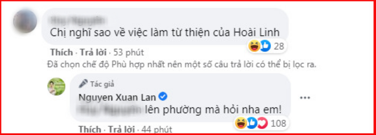 Bị 'hỏi khó' về việc từ thiện của Hoài Linh, Xuân Lan đáp trả 'cực gắt' khiến dân mạng hả hê Ảnh 3