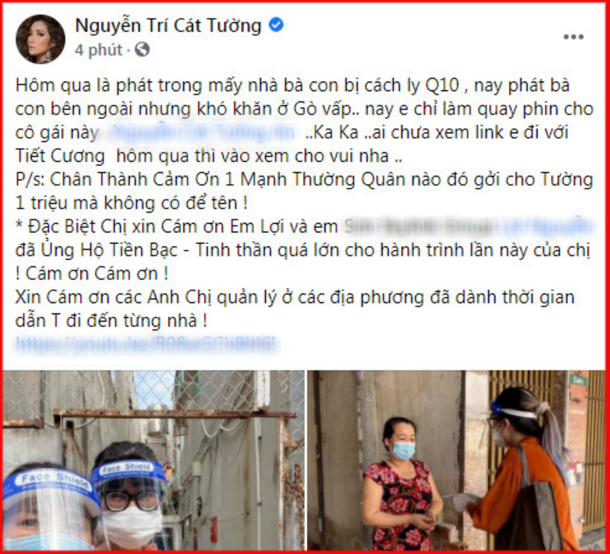 MC Cát Tường trải lòng về việc thiện nguyện mùa dịch, sợ 'bị ăn chửi' vì điều này Ảnh 3