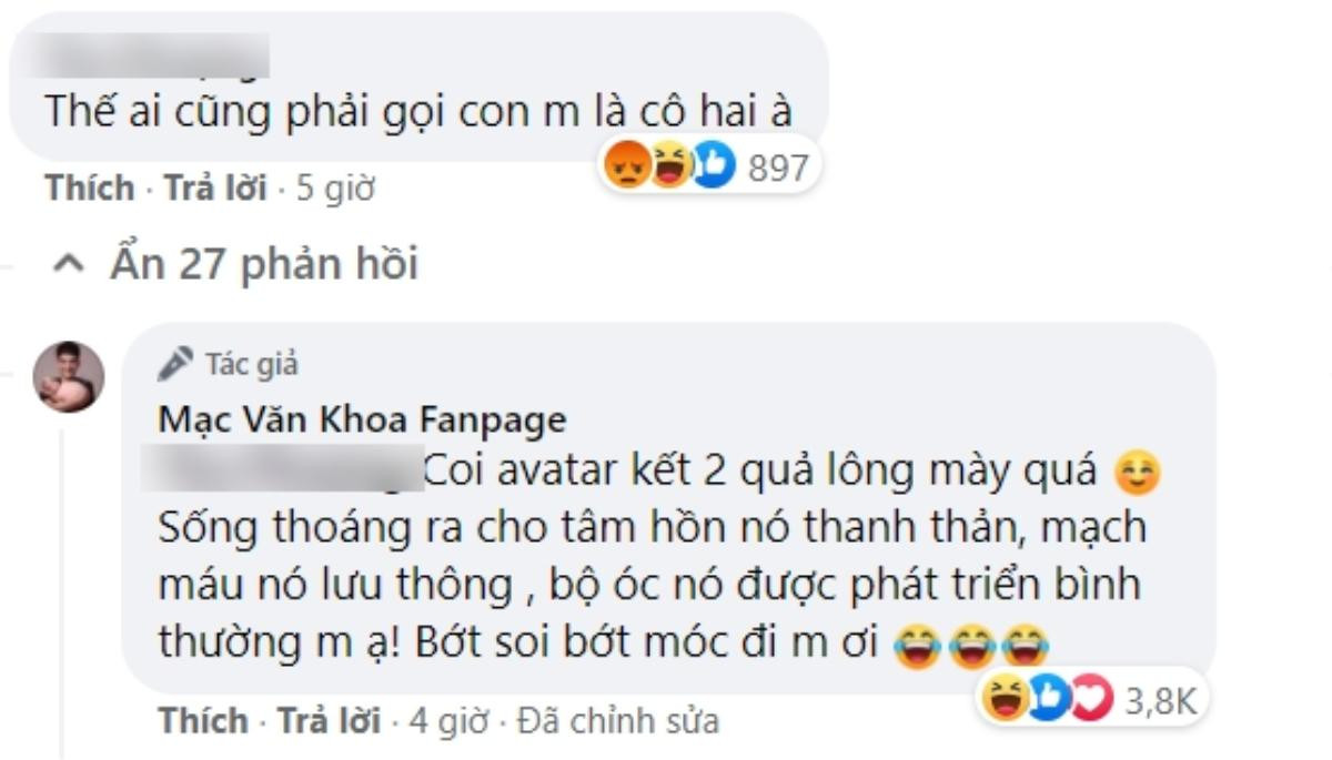 Mạc Văn Khoa cãi nhau 'tưng bừng' với anti-fan chỉ vì gọi con gái là 'cô hai bún đậu' Ảnh 2