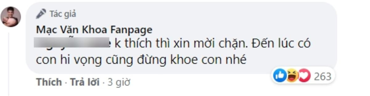 Mạc Văn Khoa cãi nhau 'tưng bừng' với anti-fan chỉ vì gọi con gái là 'cô hai bún đậu' Ảnh 3