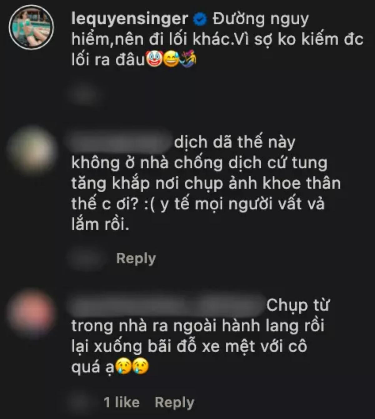 Vô tình vướng phải bình luận: 'dịch dã mà cứ đi lung tung chụp ảnh'.