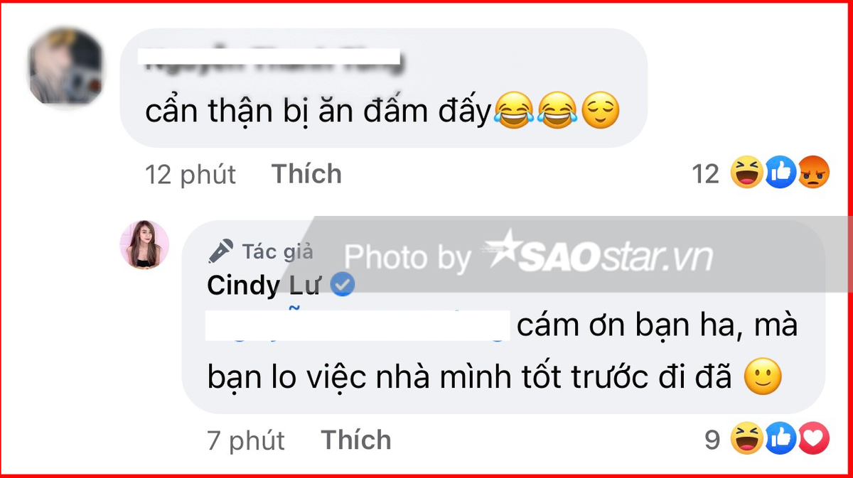 Netizen cảnh báo 'coi chừng ăn đấm', Cindy Lư đáp trả 'cực gắt', còn nhắc đến Hoài Lâm Ảnh 3