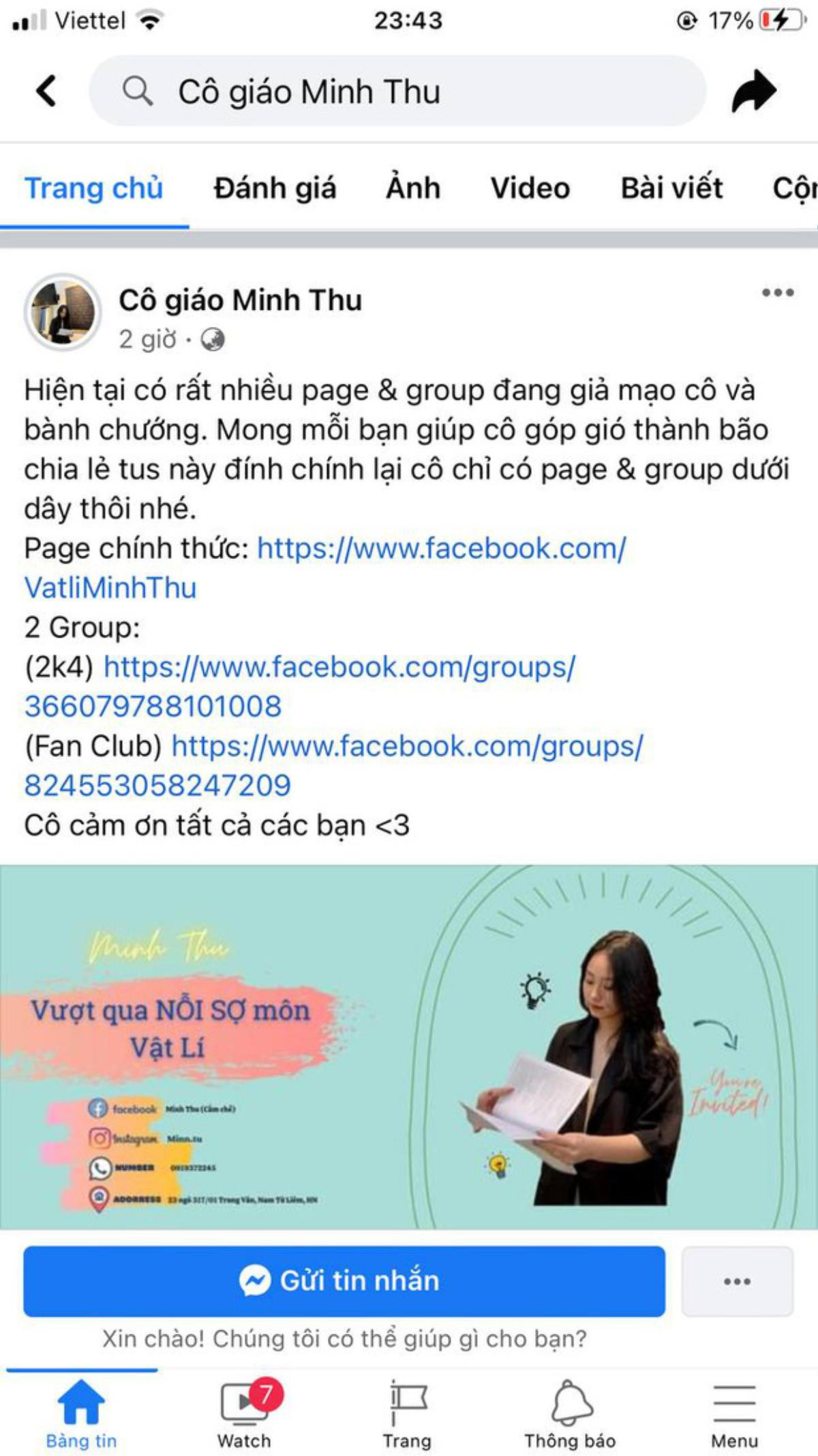 Sức hút của cô giáo Minh Thu: Fanpage 'pha-ke' cũng hot với hàng trăm ngàn bình luận Ảnh 2