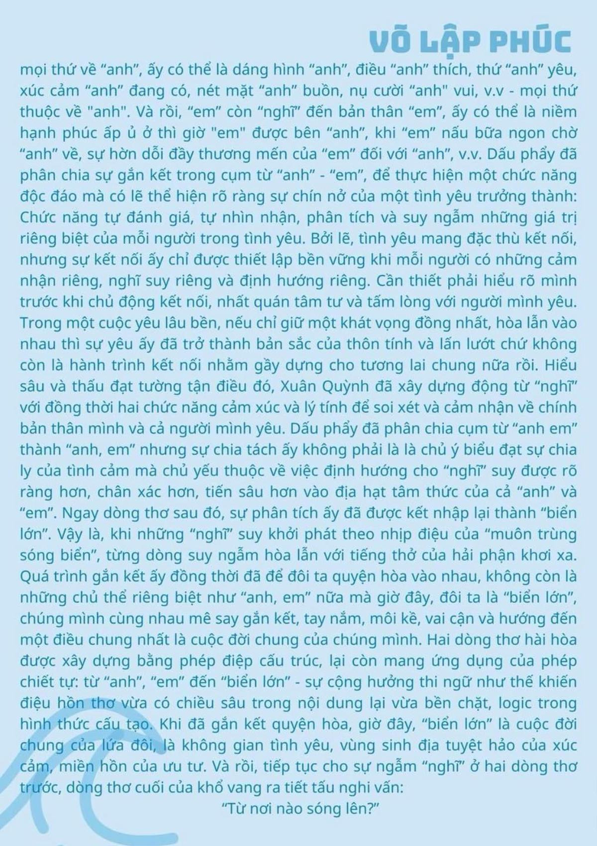 Thủ khoa toàn quốc năm 2020 với bài phân tích 'Sóng' của Xuân Quỳnh gây tranh cãi Ảnh 5