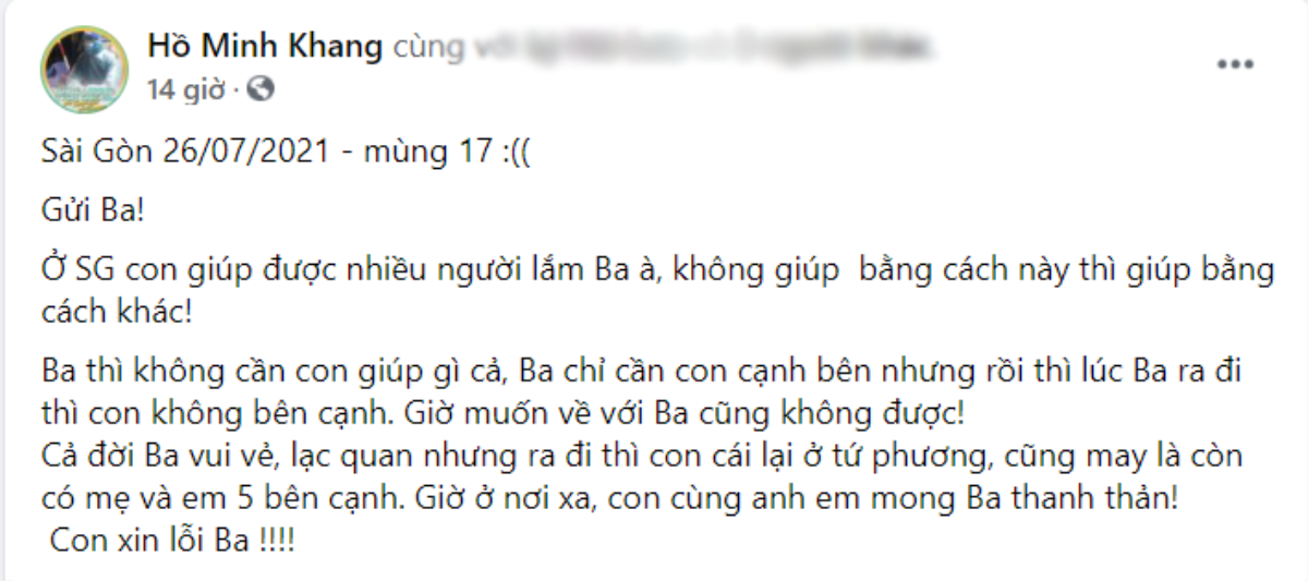 Nam MC làm tình nguyện viên không thể về chịu tang do dịch: 'Ba chỉ cần con cạnh bên nhưng...' Ảnh 3