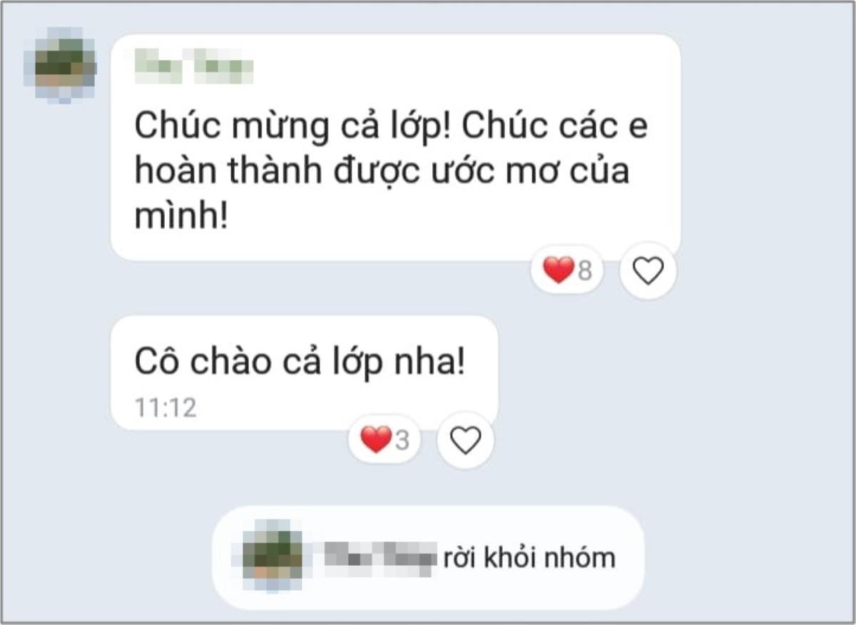 Hay tin cả lớp đều đậu tốt nghiệp, cô giáo nhắn lời chúc mừng cùng một hành động khiến tất cả rưng rưng Ảnh 1