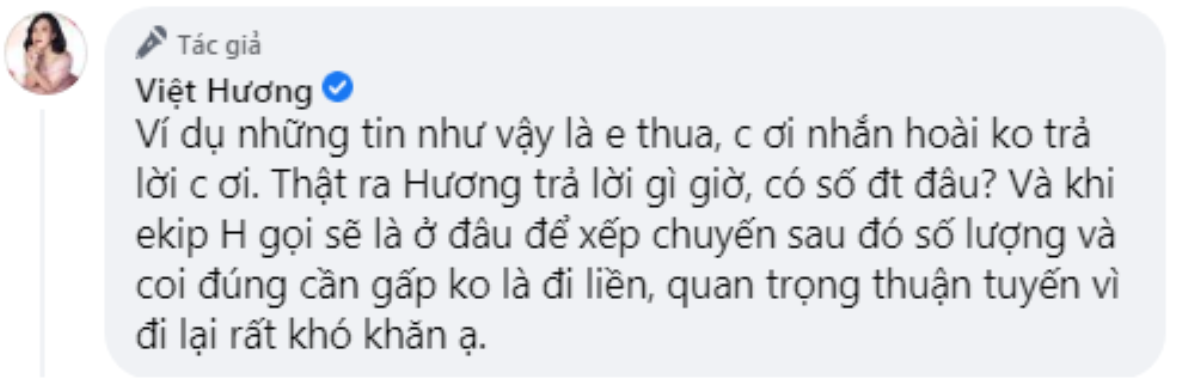 Làm từ thiện nhưng vẫn bị hờn dỗi trách móc, Việt Hương: 'Qua dịch đi rồi giận sau' Ảnh 2