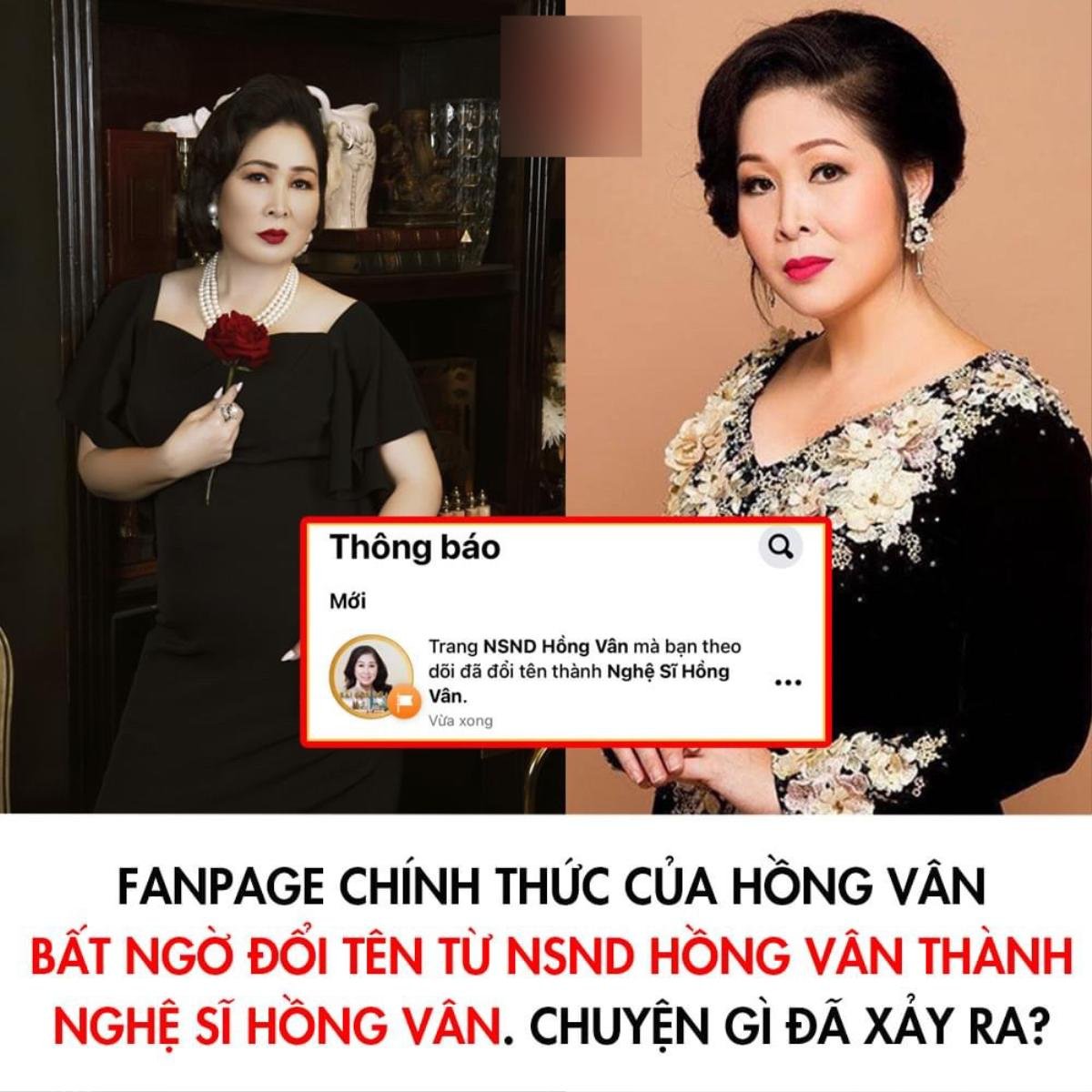 Trang fanpage chính thức của NS Hồng Vân bất ngờ đổi tên: Không còn danh hiệu NSND? Ảnh 1