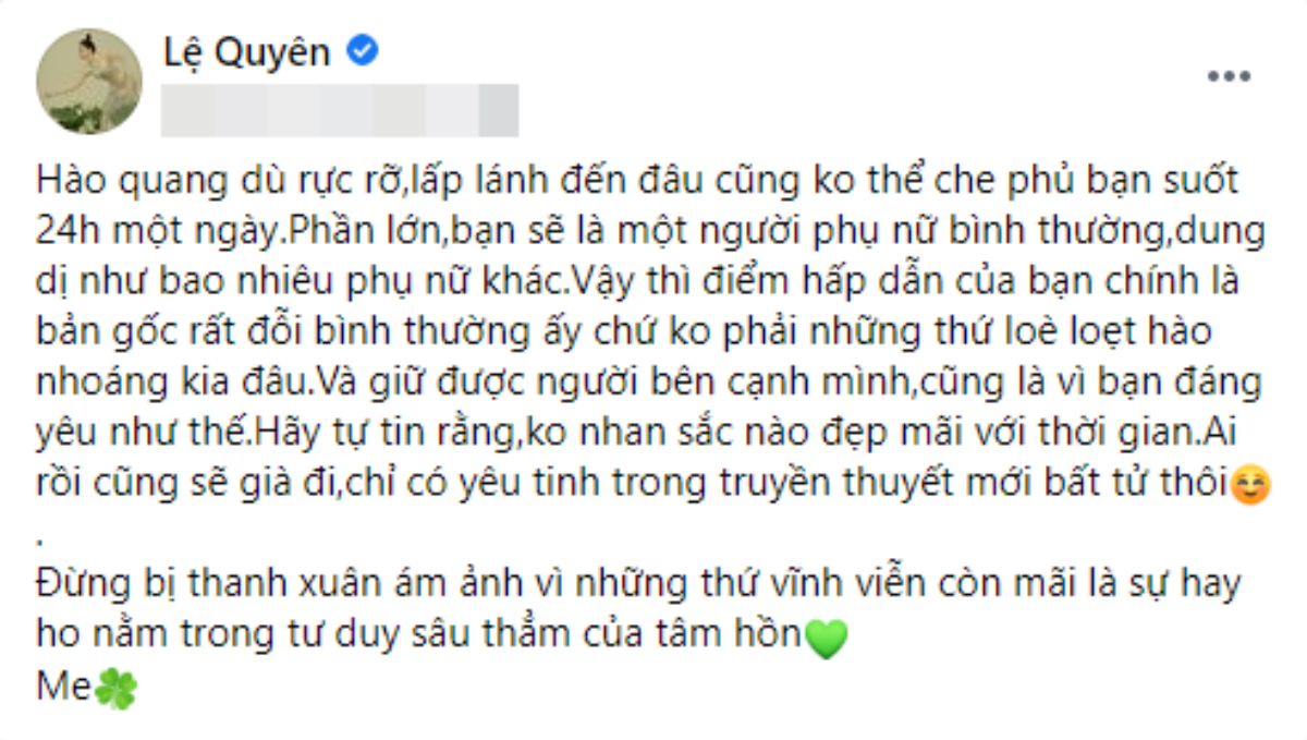 Thường xuyên bị anti-fan nhắc khéo vì khoe body gợi cảm, Lệ Quyên tuyên bố: 'Ai rồi cũng sẽ già đi' Ảnh 3