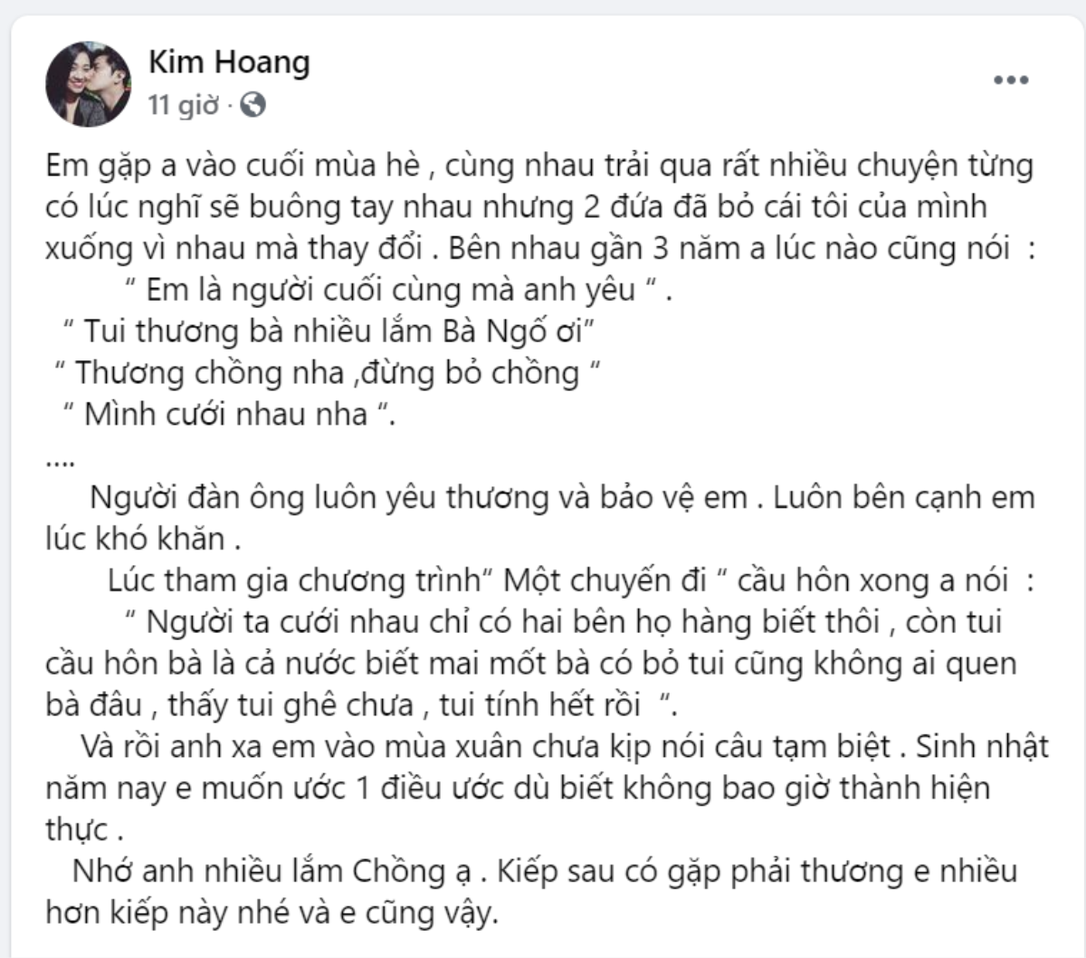 Xúc động tâm thư của bạn gái cố diễn viên Hải Đăng sau 6 tháng qua đời Ảnh 2