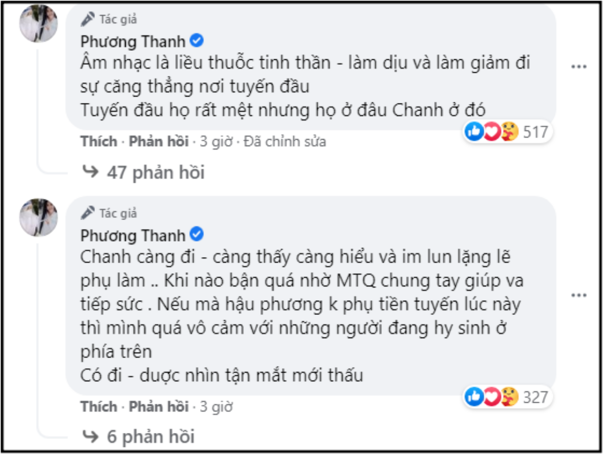 Phương Thanh lên highnote cực sung tại bệnh viện dã chiến, dùng loa kẹo kéo, ghế đá làm sân khấu Ảnh 5