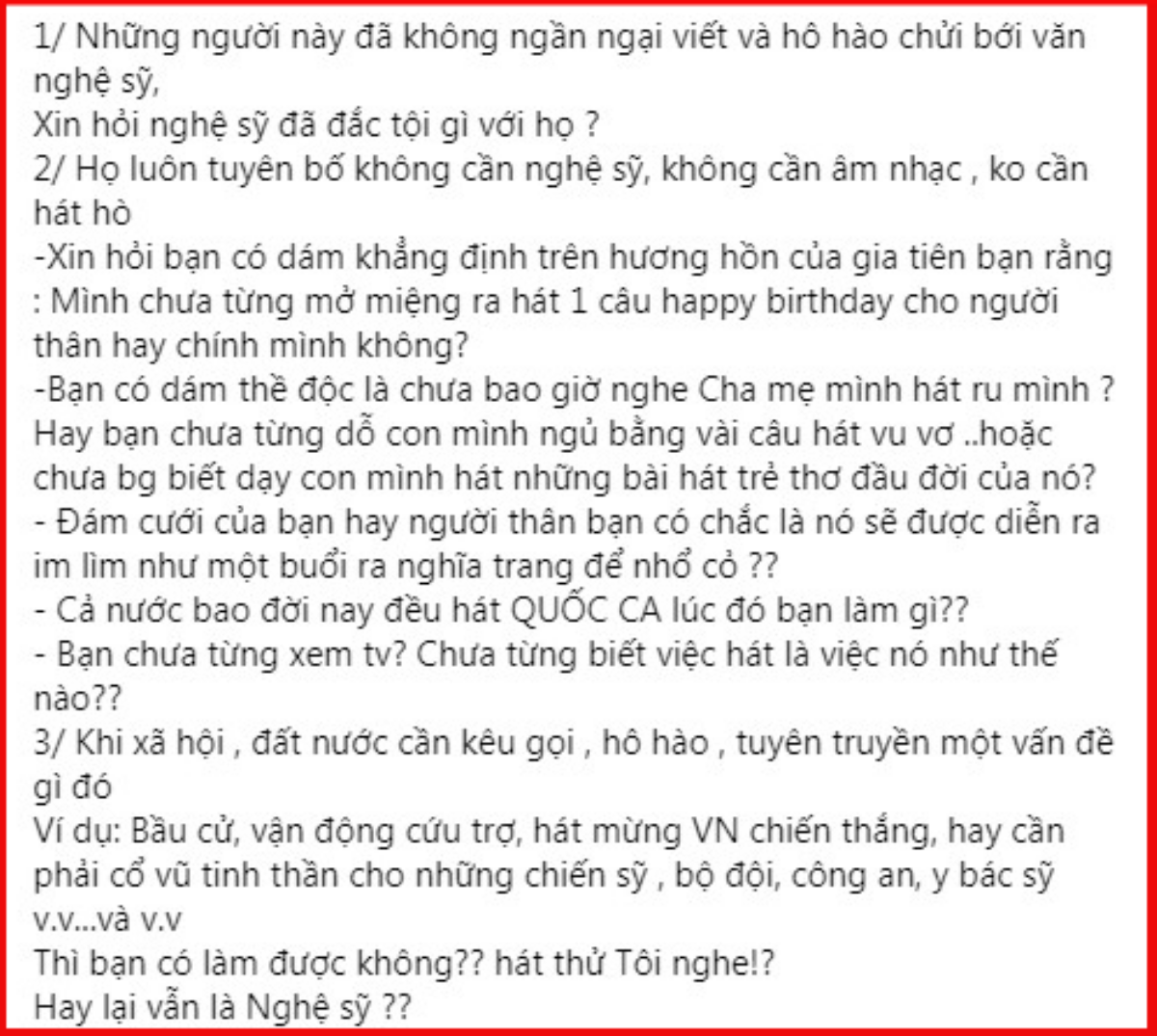 Đàm Vĩnh Hưng bức xúc vì giới nghệ sĩ bị khinh thường: 'Xin hỏi đã đắc tội gì?' Ảnh 3