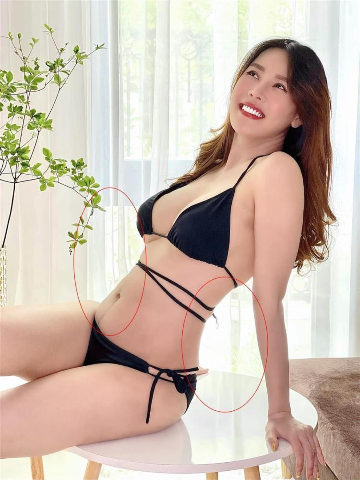 Đăng ảnh bikini 1 tháng sau sinh, Quế Vân bị netizen 'bóc mẽ' chỉnh ảnh quá đà Ảnh 7