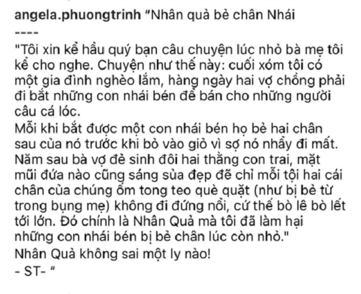 Angela Phương Trinh gây tranh cãi khi chia sẻ chuyện phản khoa học Ảnh 2