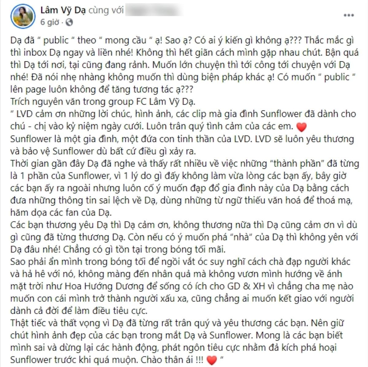 Lâm Vỹ Dạ mắng 'ai đó' cực gắt: 'Sao phải ẩn mình trong bóng tối để vắt óc nghĩ cách chà đạp người khác' Ảnh 2