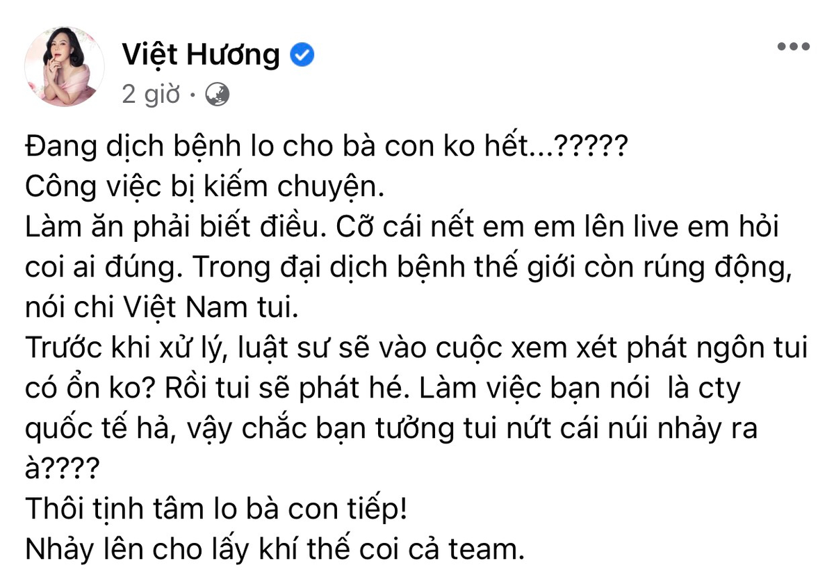 Nghệ sĩ Việt Hương bức xúc vì bị 'kiếm chuyện', sẽ nhờ luật sư vào cuộc xử lý Ảnh 2