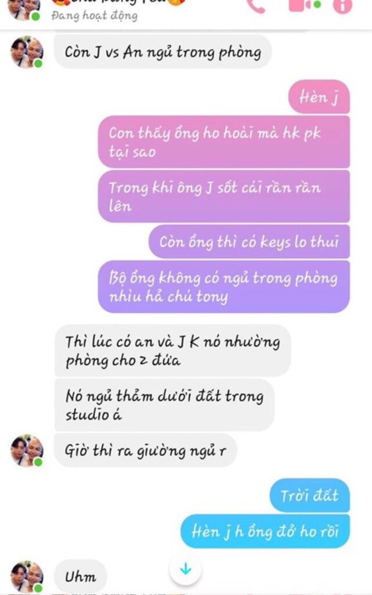 Rầm rộ tin nhắn K-ICM từng phải nhường phòng cho Jack và Thiên An ngủ chung, thực hư thế nào? Ảnh 2