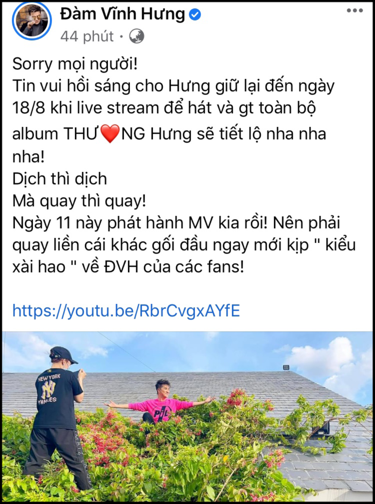 Đàm Vĩnh Hưng hé lộ hậu trường quay MV tại nhà mùa dịch theo cách vô cùng 'khó đỡ'! Ảnh 2