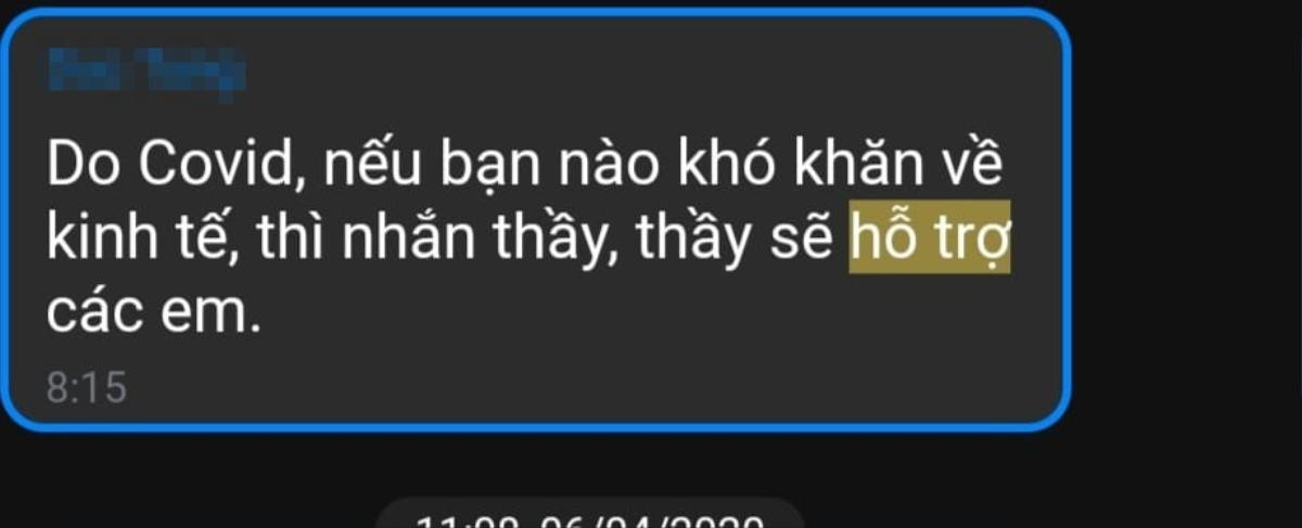 Tin nhắn bất ngờ của thầy giáo giữa mùa dịch khiến ai cũng cảm động: 'Bạn nào khó khăn thì nhắn cho thầy' Ảnh 3