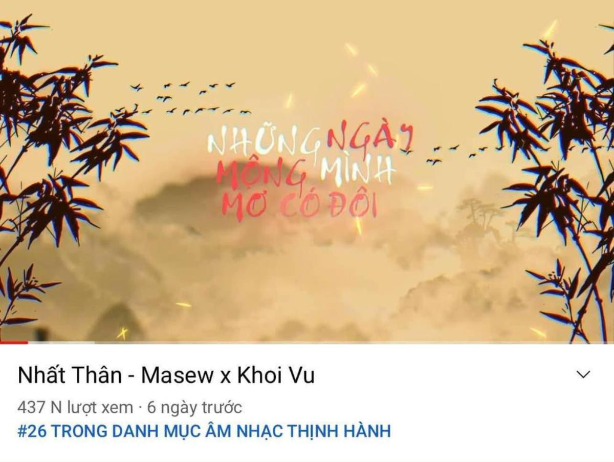 Masew có đến 3 ca khúc lọt top trending Youtube, bạn đã nghe thử chưa? Ảnh 3