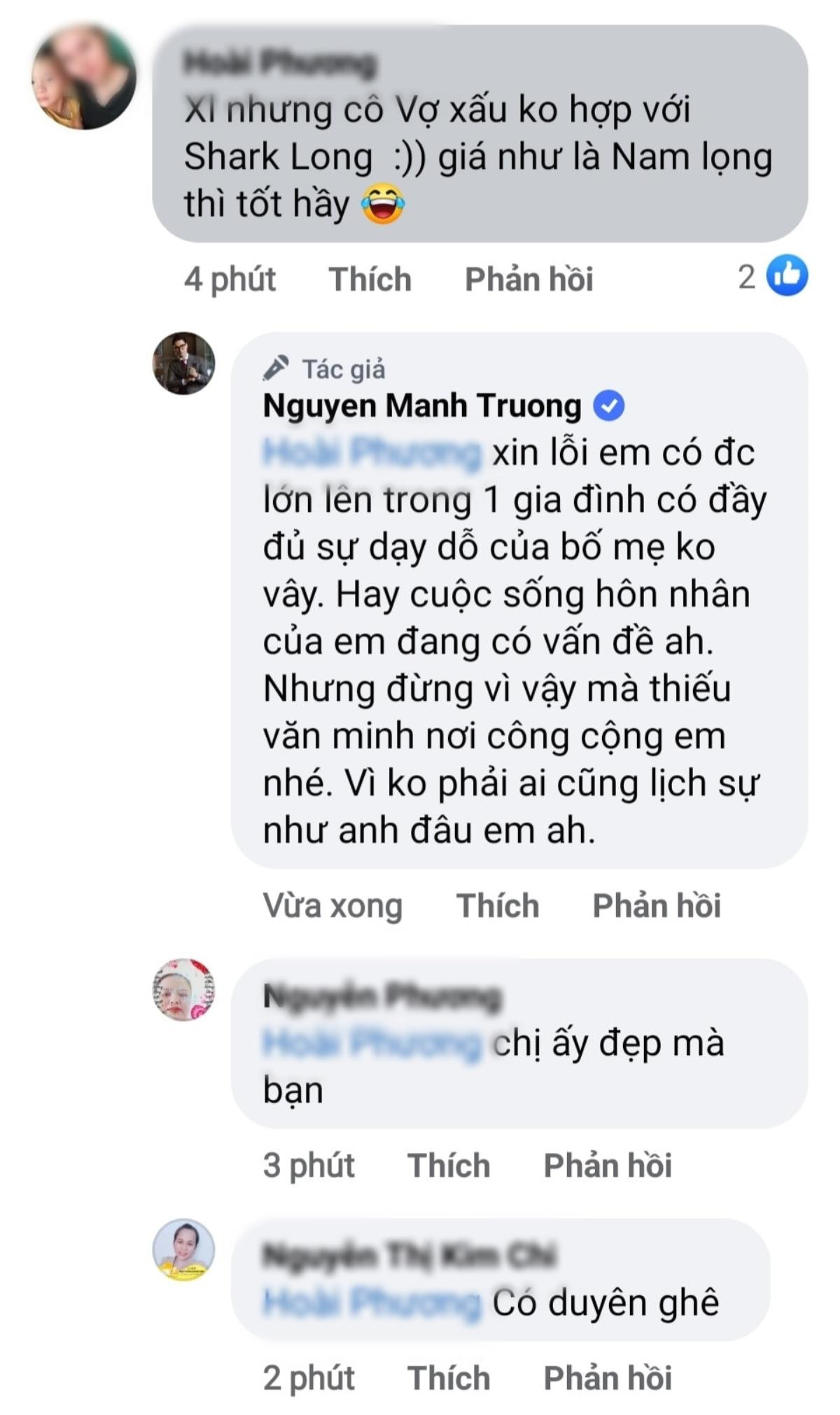 Mạnh Trường bức xúc đáp trả netizen cực gắt khi bà xã bị chê xấu hơn Phương Oanh Ảnh 5