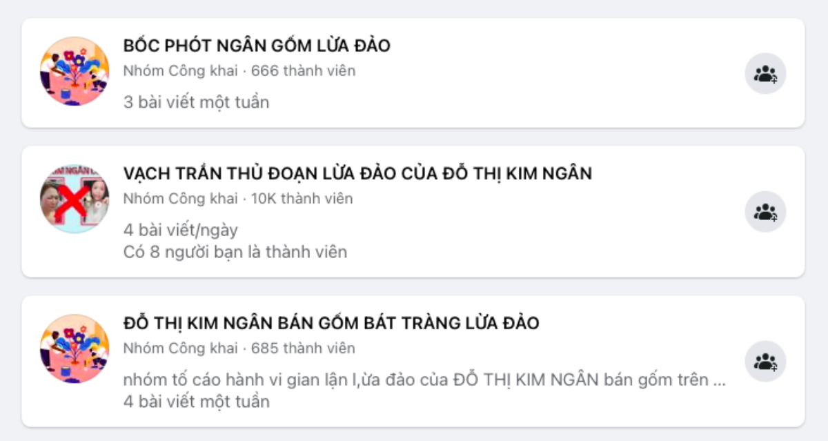 Công an truy tìm, dân mạng rần rần lập nhóm tố 'Ngân gốm' lừa đảo nhưng facebook người này vẫn bán hàng Ảnh 2