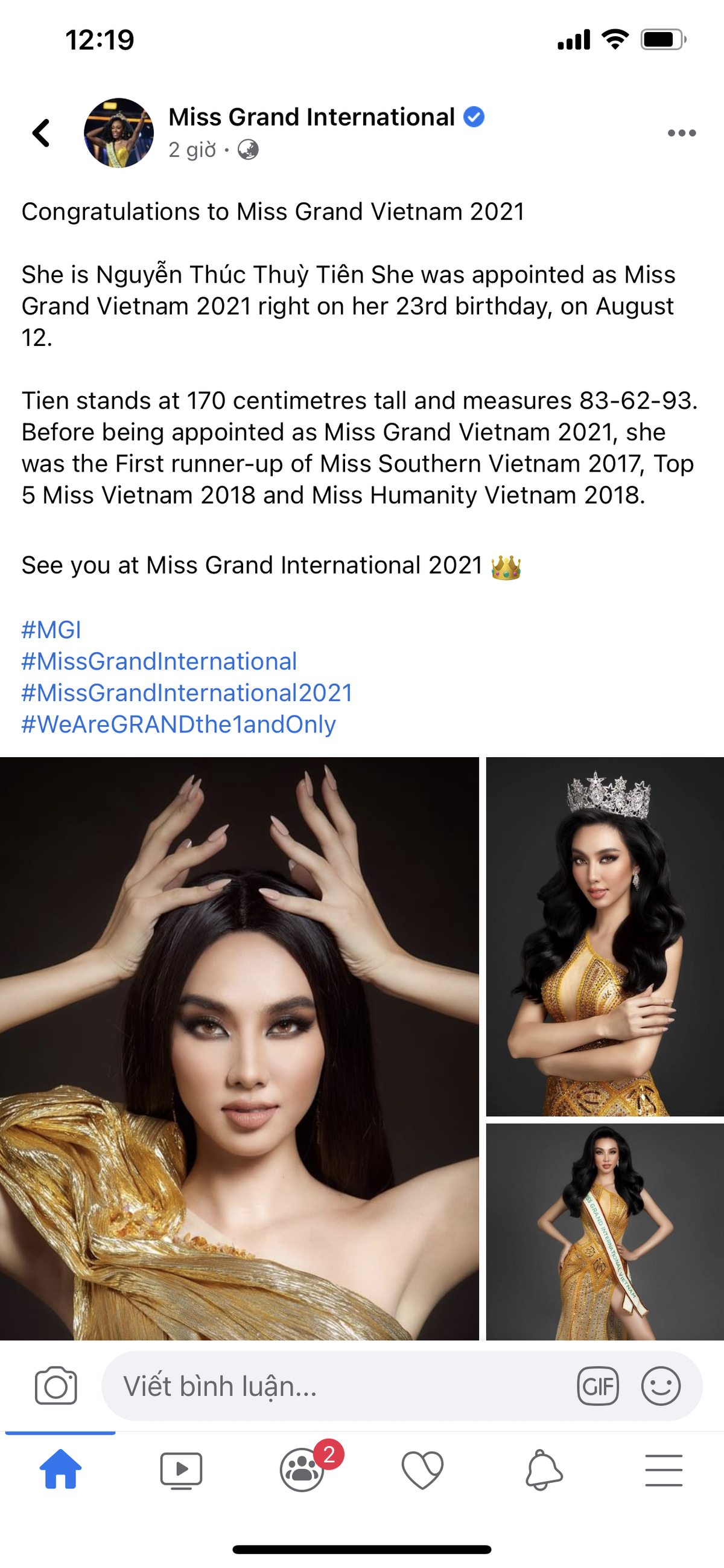 Miss Grand đăng hình Thùy Tiên: Fan Việt hào hứng, fan quốc tế ngỡ là Ngọc Thảo Ảnh 5