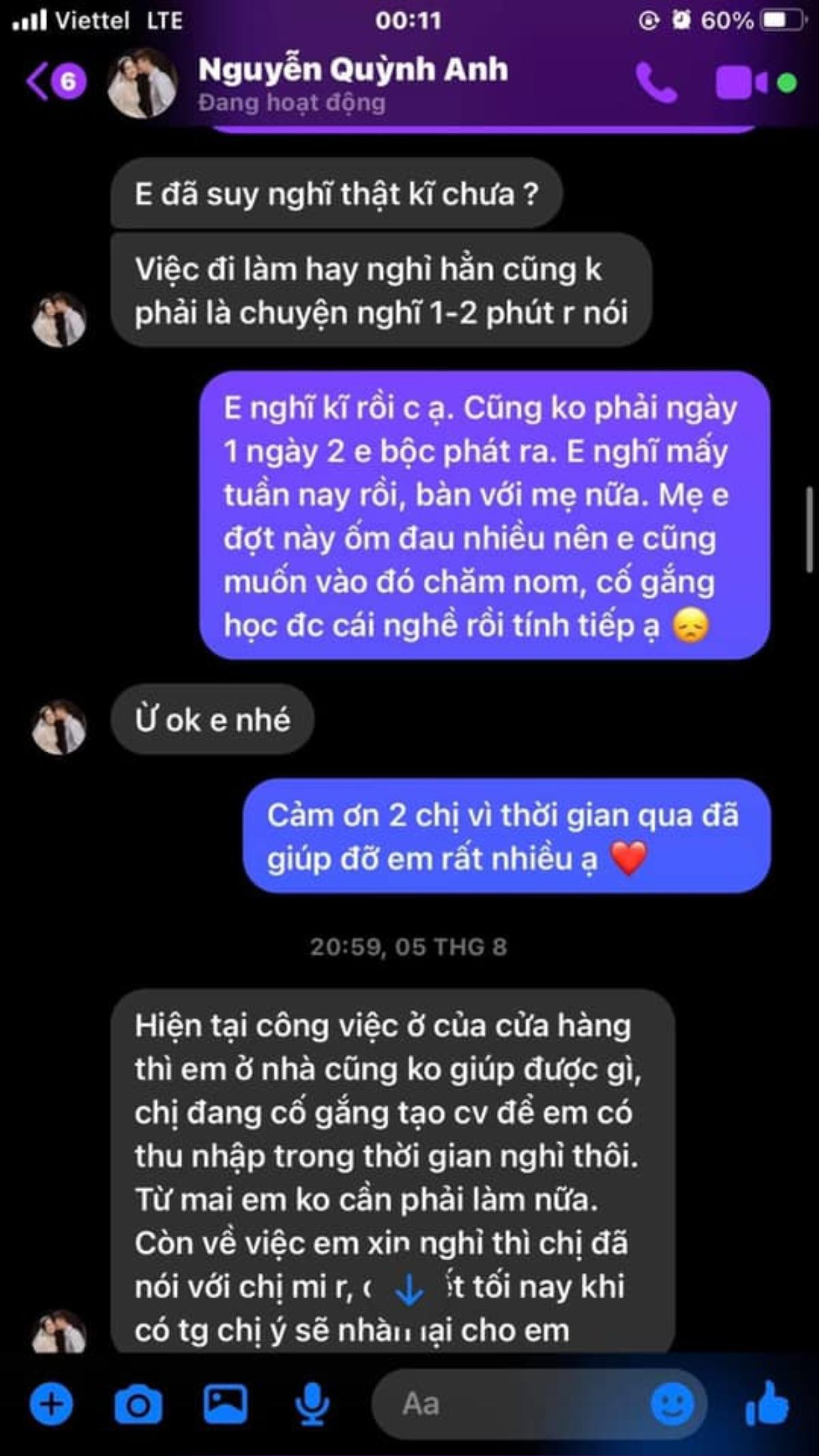 Vợ Duy Mạnh bị tố nhập nhằng lương bổng, cố 'luồn lách' để nhân viên đi làm giữa giãn cách xã hội Ảnh 3