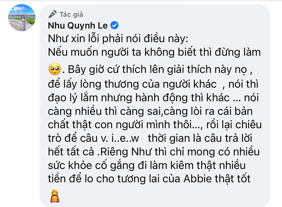 Quỳnh Như lên tiếng sau khi diễn viên Hoàng Anh 'kể khổ': 'Càng nói càng lòi ra bản chất' Ảnh 3