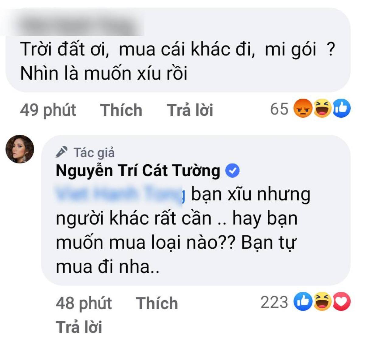 MC Cát Tường bị mỉa mai vì ủng hộ mì gói làm từ thiện: 'Mua cái khác đi, nhìn là muốn xỉu rồi' Ảnh 2