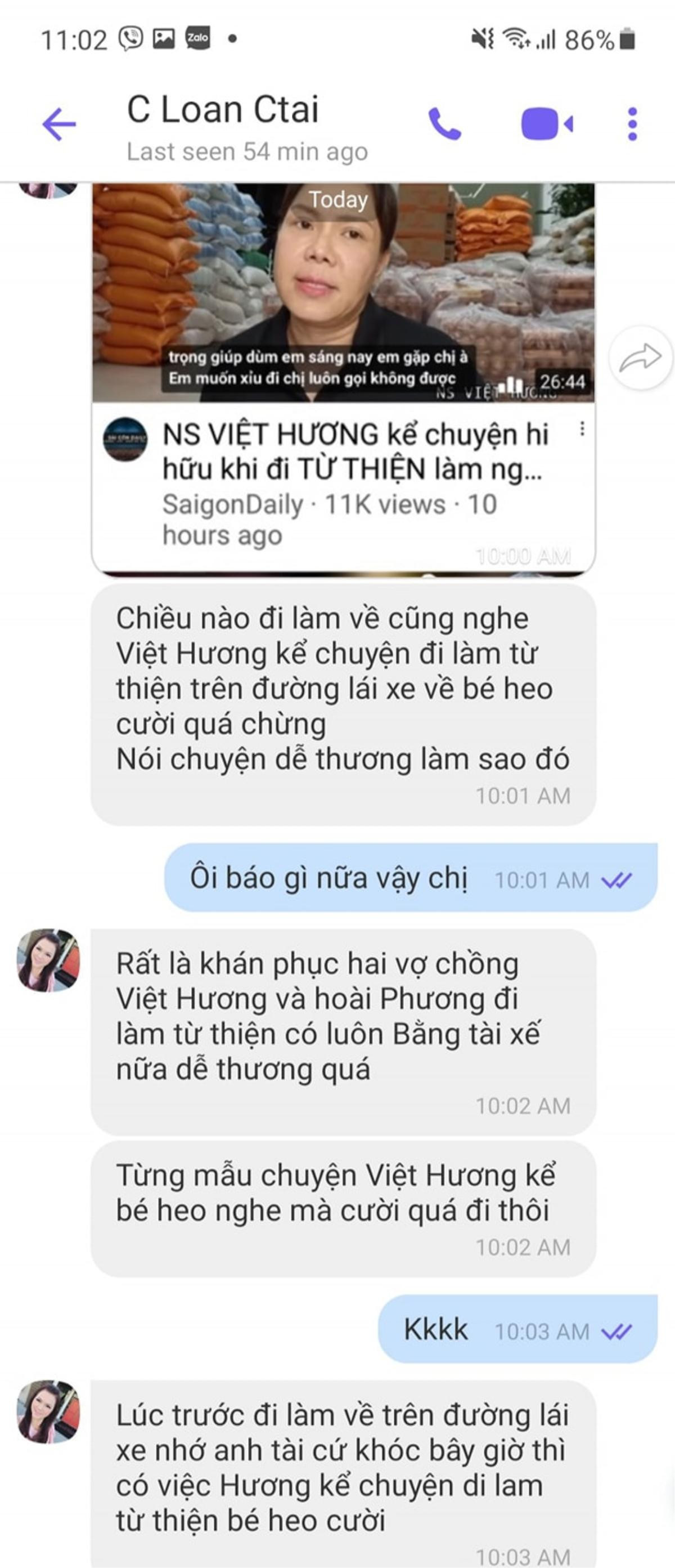 Ca sĩ Phương Loan nhắn tin động viên Việt Hương làm từ thiện, bật mí chuyện hay khóc vì nhớ Chí Tài Ảnh 3