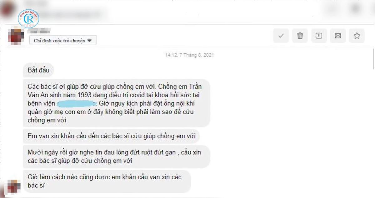 Nhờ tin nhắn cầu cứu qua Facebook Bệnh viện Chợ Rẫy, một bệnh nhân COVID-19 nguy kịch được cứu sống Ảnh 1