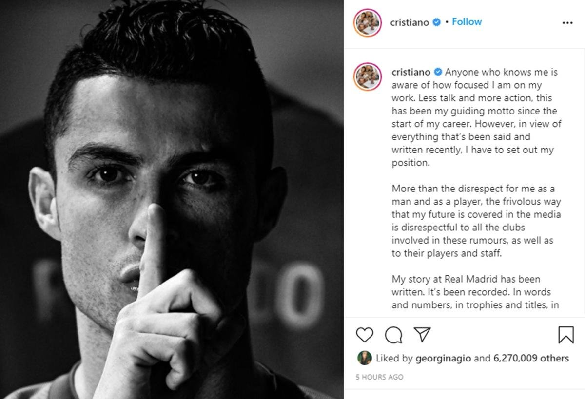 Ronaldo viết tâm thư: 'Không ai được đùa giỡn với tên tuổi của tôi' Ảnh 1