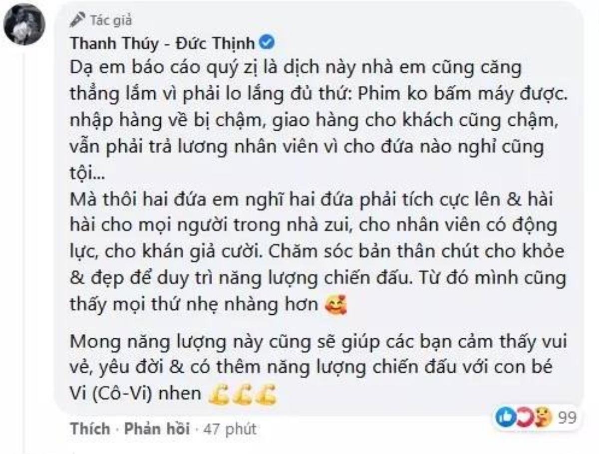 Bị 'mắng' làm chuyện 'lố lăng' mùa dịch, vợ chồng Thanh Thuý lên tiếng và hé lộ tình trạng hiện tại. Ảnh 5