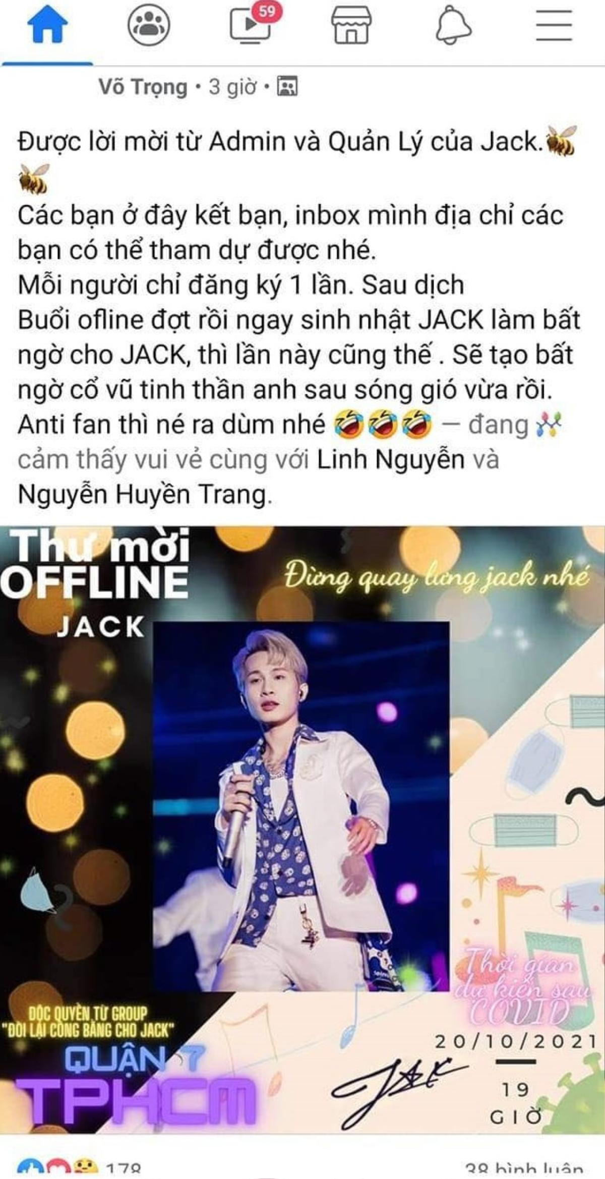 Giữa 'bão drama' chưa có hồi kết, quản lý của Jack lên kế hoạch họp fan? Ảnh 2