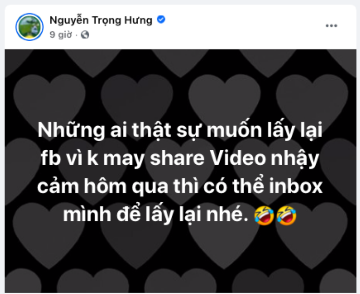 Trước tình trạng hàng loạt Facebook bị khóa vì chia sẻ clip nhạy cảm, Trọng Hưng có phát ngôn gây chú ý Ảnh 1