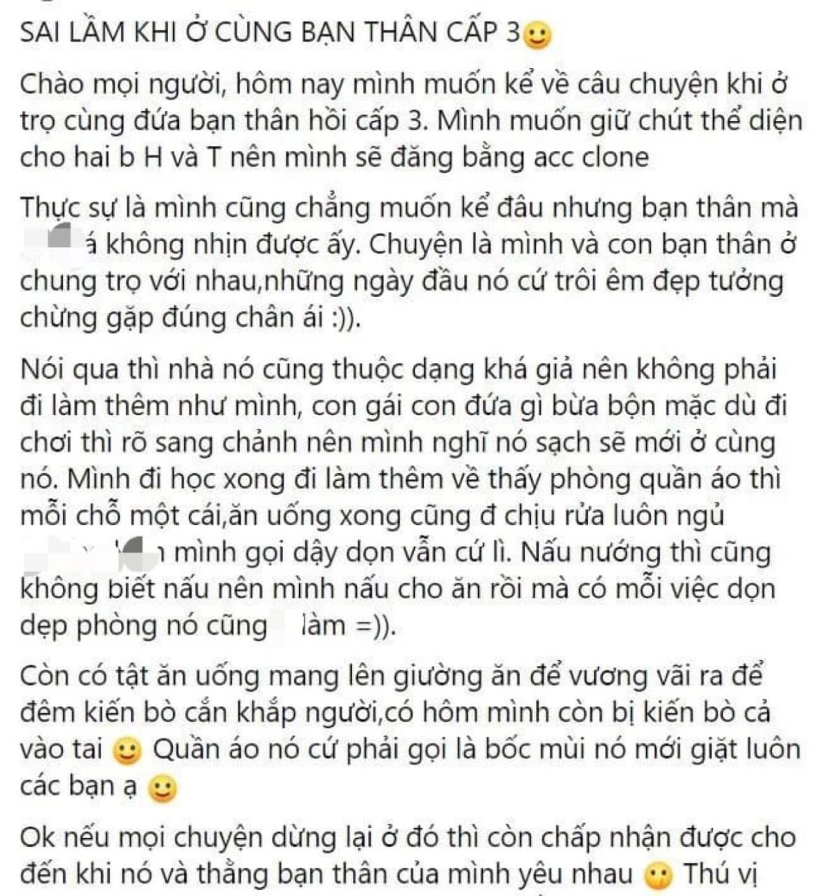 Sống cùng với bạn thân, nữ sinh ngán tận cổ trước lối sống phóng túng, vô ý thức còn bị quỵt cả tiền trọ Ảnh 1