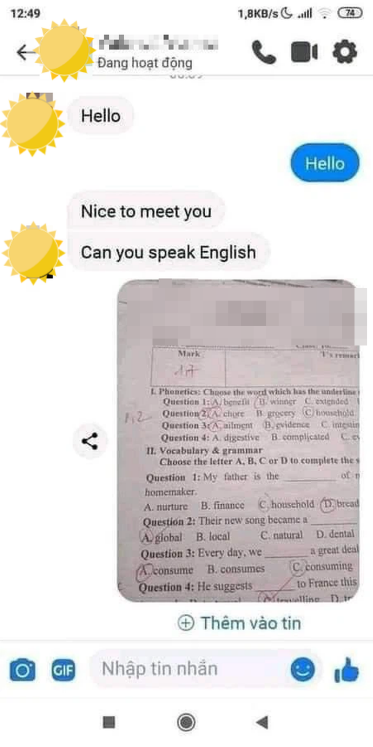 Anh chàng nước ngoài hỏi 'Biết nói tiếng Anh không?' liền nhận được câu trả lời hụt hẫng cực độ từ cô gái Ảnh 1