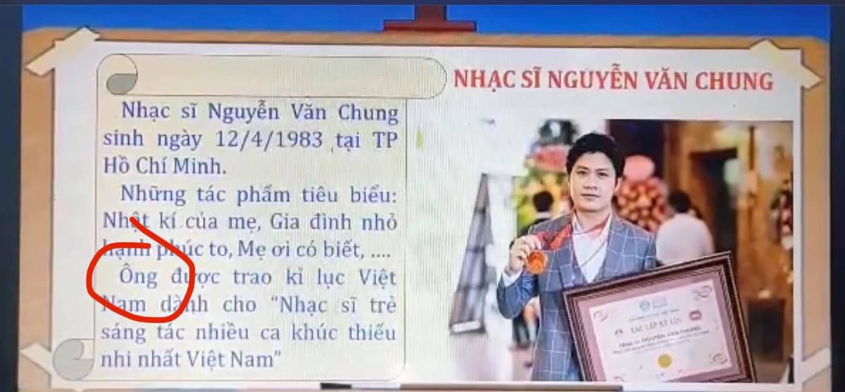 Ca khúc do Nguyễn Văn Chung sáng tác xuất hiện trong sách giáo khoa Ảnh 3