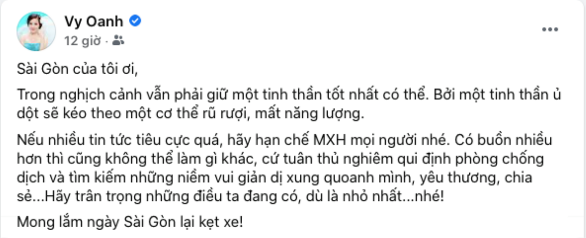 Vy Oanh có hành động 'dễ thương' cho người Sài Gòn Ảnh 1