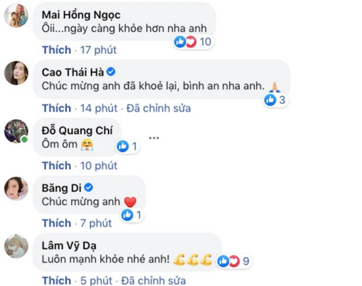 Đông Nhi, Nam Thư và dàn sao Việt vui mừng trước thông tin Anh Đức chiến thắng Covid-19 Ảnh 1