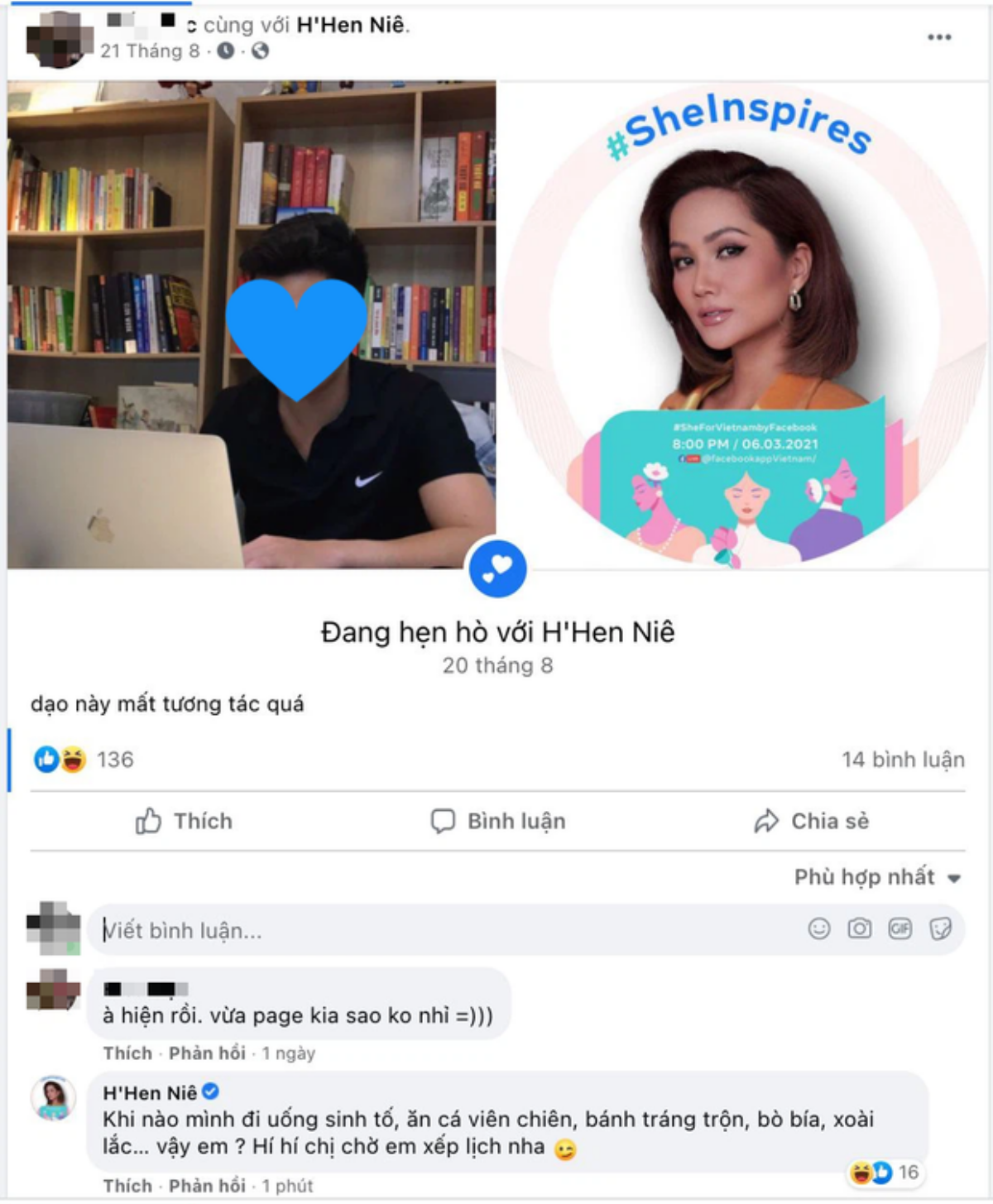 Bất ngờ bị 'trai lạ' công khai hẹn hò trên Facebook, H'Hen Niê liền phản ứng bất ngờ Ảnh 3