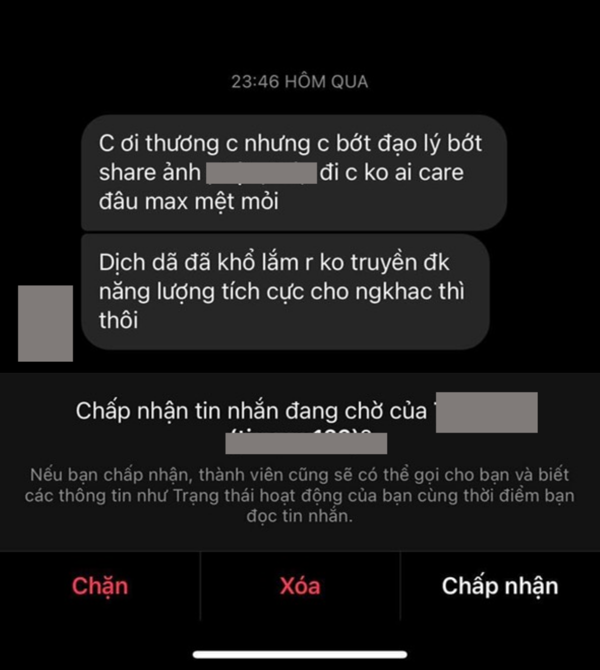 Bị yêu cầu bớt nói đạo lý, diễn viên Ngọc Trinh: 'Chặn tôi đi cho đỡ phiền' Ảnh 2