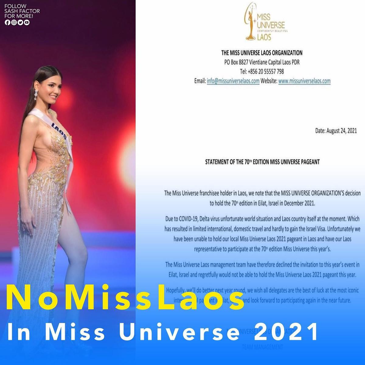 Sau Malaysia, đến lượt Lào bỏ cuộc chơi Miss Universe 2021, fan quốc tế hụt hẫng Ảnh 1