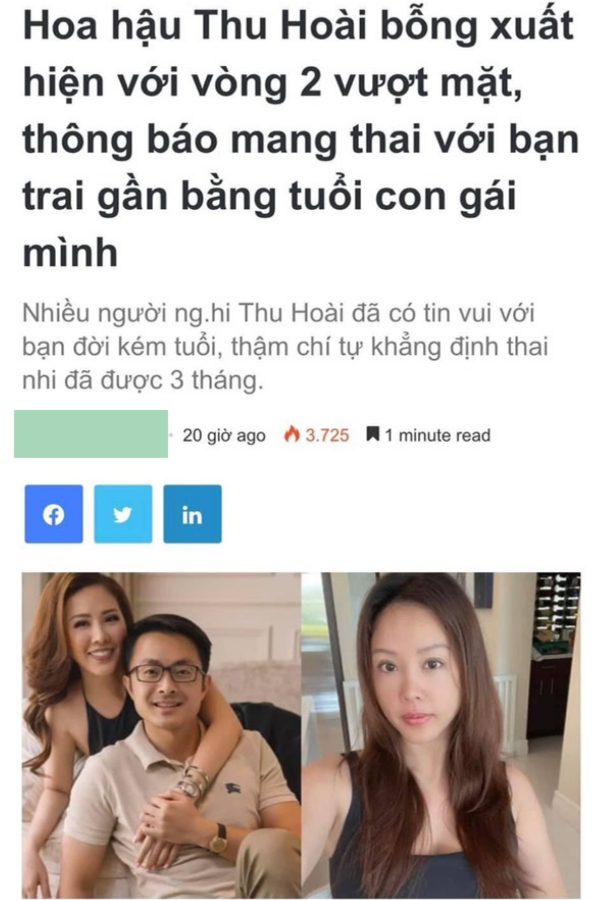 Hoa hậu Thu Hoài bức xúc vì bị nói có chồng bằng tuổi con gái Ảnh 2